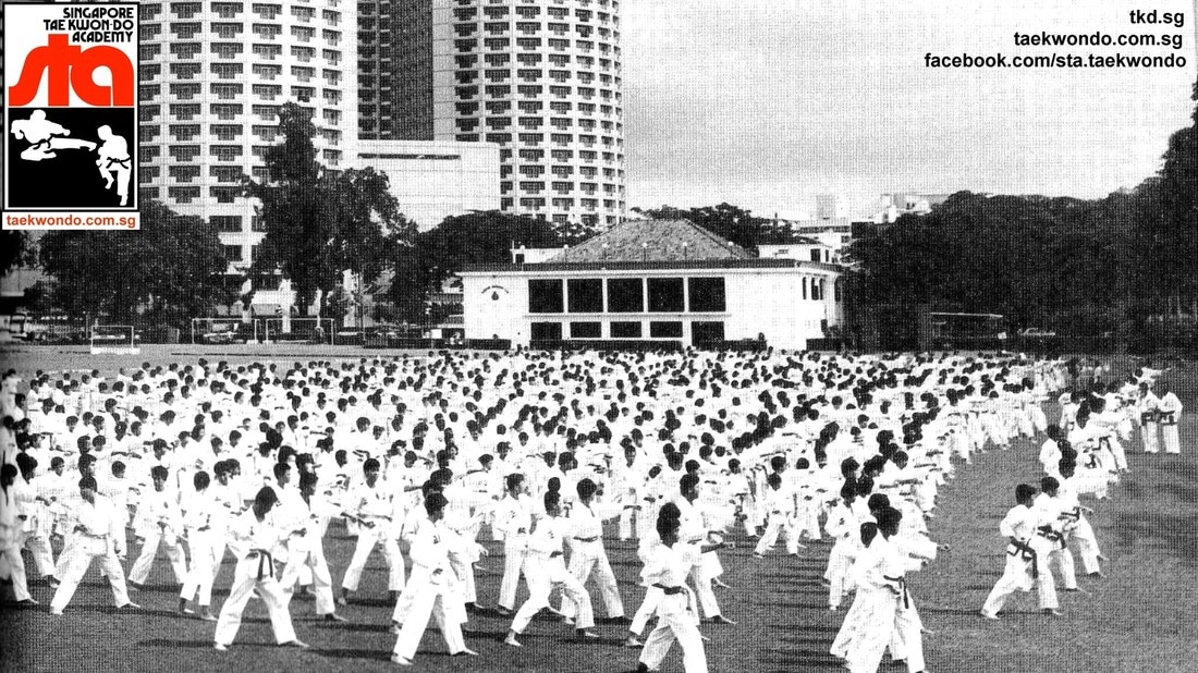 Mass Drill Raffles City Padang Grandmaster BS Huan Singapore Taekwon-do Academy HQ Taekwondo TKD SG