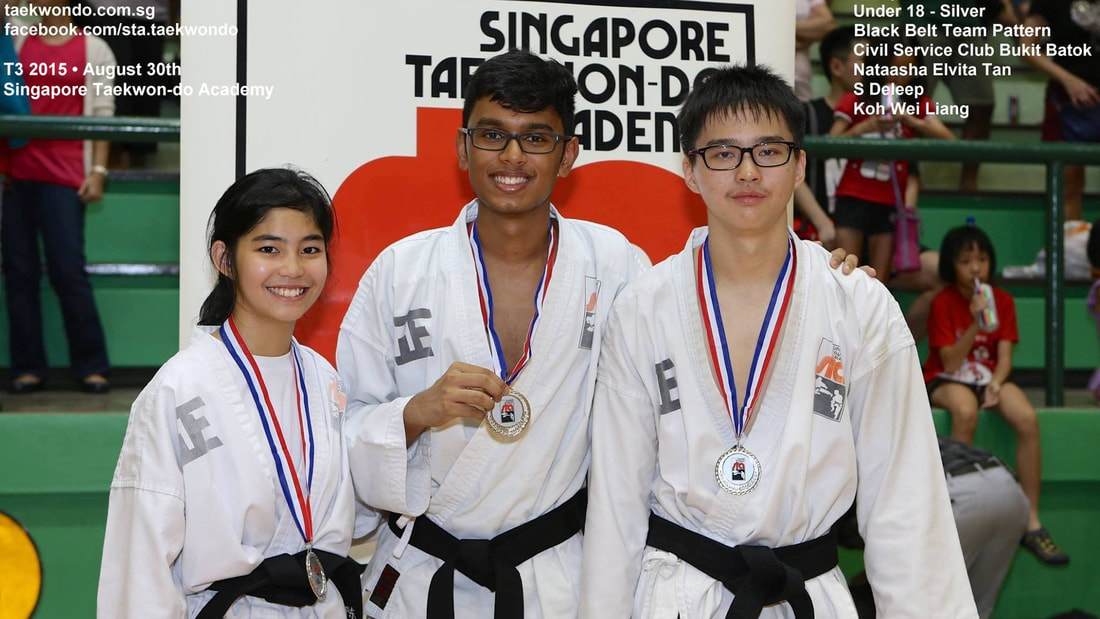 Silver Medalist STA Bukit Batok Black Belt Team Competition Singapore Taekwondo Academy Bukit Batok CSC