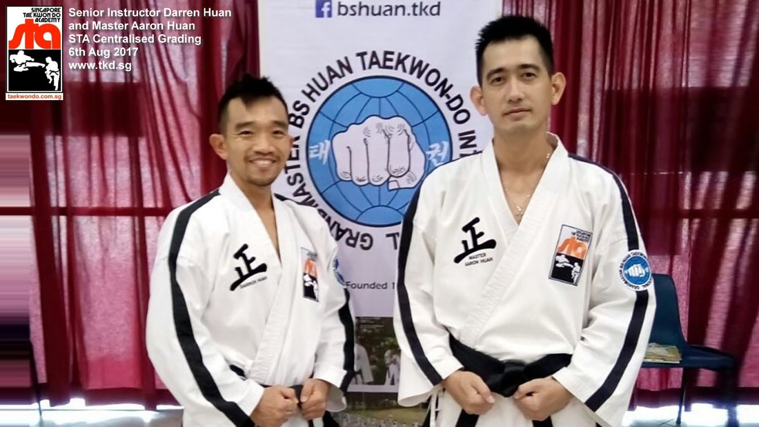 Senior Instructor Darren Huan, Master Aaron Huan, Grandmaster BS Huan Taekwon-do International, Singapore Taekwondo Academy